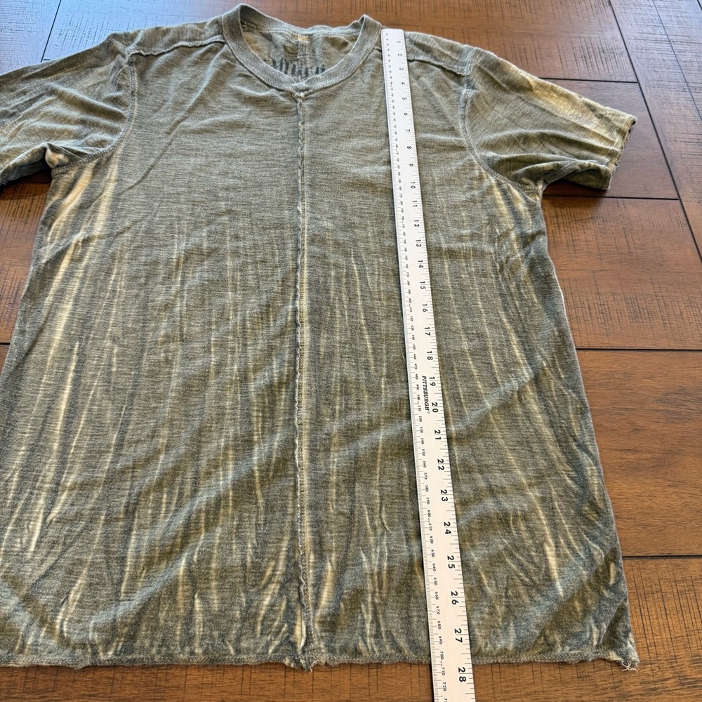 Affliction Standard Series Vneck Graphic Vintage Wash Tee Mens Size Medium Green - Picture 6 of 10